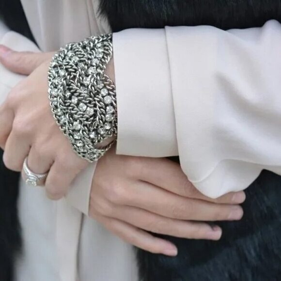 Stella & Dot Petra Braided Crystal Statement Bracelet - Picture 12 of 12